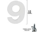 Numero "9"" Wolfpack, Argento Opaco, 10 Cm + Viti, Blister Con 1 Pezzo"