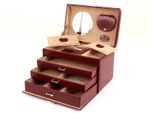 Windrose Scatola Di Gioielli Merino Moda Jewelry Box Red Rosso Scuro