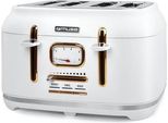 Muse Ms-131 W Tostapane 4 Fessure Argento Taglia Unica / Spina Ue Argento Taglia Unica