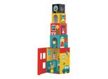 Petit Collage Torre Di Cubi 1-2-3 Case Con Personaggi