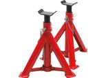 Cric Di Manovra Carpoint E 2 Cavalletti Per Cric 2000 Kg Rosso