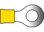 Carpoint Anello Per Cavi 676 M6 Giallo 10 Pezzi