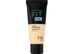 Maybelline, Fit Me Matte + Poreless, Liquid Foundation, 118, Nude, 30 Ml