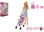 Bambola Anlily 30 Cm Con Bambina E Carrozzina + Accessori In Plastica