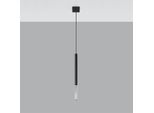Lampada A Sospensione Mozaica 1 Nero/Cromo 1Xg9 8W Acciaio 100X8X8Cm Sollux Lighting