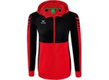 Erima Six Wings - Giacca Da Allenamento Con Cappuccio Donna - Rosso / Nero