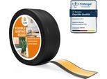 Quest Battiscopa In Pvc 70X20Mm, 25M, Autoadesivo, Battiscopa Morbido, Flessibile, Nero