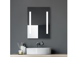 Specchio Da Bagno Con Illuminazione Talos Horizon 50X70 Cm - Specchio Da Bagno A Led Adatto A Locali Umidi Grazie Alla Cornice In Alluminio - Specchio Da Parete Led Bianco Neutro