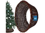 Gonna Per Albero Di Natale Kotarbau® In Salice Ø 45 Cm, Supporto Per Albero Di Natale Marrone Scuro In Rattan Naturale, Cesto Per Albero Di Natale, Copertura Per Albero Di Natale