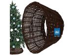 Gonna Per Albero Di Natale Kotarbau® In Salice Ø 40 Cm, Supporto Per Albero Di Natale Marrone Scuro In Rattan Naturale, Cesto Per Albero Di Natale, Copertura Per Albero Di Natale