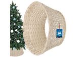Kotarbau® Gonna Per Albero Di Natale In Salice Ø 45 Cm Supporto Per Albero Di Natale In Rattan Sbiancato Cesto Per Albero Di Natale Naturale Supporto Per Albero Di Natale