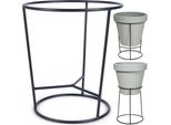 Vilde Portavaso Porta Piante Supporto Per Fiori Portavaso In Metallo Nero Bifacciale 37X41Cm