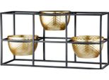 Gilde Teelichtleuchter, "Frame"", Metall, Goldfarben, , L. 9 Cm, B. 27 Cm, H. 14 Cm 55699"