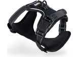 Pettorina Per Cani Lionto Anti-Pull, Pettorina A Y Regolabile Con Anello Pettorale, Riflettente E Imbottita, Taglia S, Nera