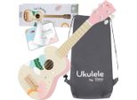 Chitarra Ukulele In Legno Classic World Per Bambini Rosa
