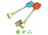 Woopie Green Set Da Sabbia: Spatola E Rastrello 51 Cm Materiale Organico Biodegradabile