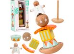 Classic World Puzzle Di Legno A Blocchi Piramidali In Equilibrio Clown Allegro