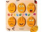 Masterkidz Tavola Per L'apprendimento Delle Emozioni Uova Di Legno Che Umorismo?