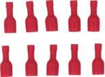 Carpoint Manicotto A Spina Piatta 1541 Rosso 6,3X0,8 Mm 10 Pezzi