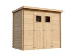 Timbela M310+M310G Casetta In Legno Per Giardino - Casetta Da Giardino In Legno Con Pavimento Impregnato B239Xl142Xh200 Cm/ 2,63 M2 Casetta Per Giardino - Casetta Per Biciclette