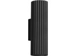 Lampada Da Parete Karbon 20 Nero 2Xgu10 10W Alluminio 20X8.5X6.5Cm Sollux Lighting