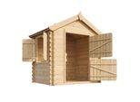 Casetta In Legno Per Bambini 1,1M2 - Con Pavimento - L112Xl146Xh145 Cm - Timbela M516