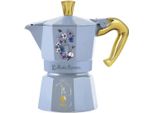 Bialetti Bridgerton, Caffettiera Moka, Nero, Blu, Oro, Viola, Giallo, Alluminio, 3 Tazze, Termoplastica, Moka Express