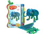 Clics Set Di Costruzioni Spaghetteez Ele-Flex Elefante Bastoncini Flessibili 48 Pezzi