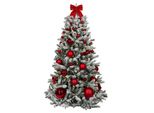 Albero Di Natale Artificiale Decorato Con 73 Ornamenti Red Christmas 210 Cm Con Supporto E Ornamenti Natalizi