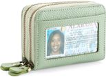 Portafoglio Da Donna Piccolo In Vera Pelle, Portafoglio Con Protezione Rfid Tasca Portamonete Portafoglio Con Cerniera Portacarte Con Molti Slot Per Carte Di Credito