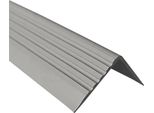 Binario Per Scale Quest In Pvc 50X42 Mm, 1,5 M, Bordo Antiscivolo Per Scale, Profilo Per Scale, Protezione Per Scale, Rgp, Grigio