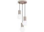 Lampada A Sospensione Halo 3P Taupe 3Xg9 8W Alluminio/Vetro 125X25X25Cm Sollux Lighting
