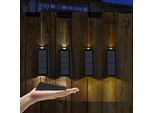 Samlak Led Luce Da Parete Esterna Del Giardino, Luci Solari Di Recinzione, IP55 Impermeabile Illuminazione Portico, Sentiero, Garage, Confezione 4