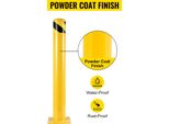 Succebuy Dissuasore Di Sicurezza 42" X 5,5"", Diametro Esterno 5-1/2"", Barriera In Acciaio Giallo Verniciato A Polvere, Include 4 Bulloni Di Ancoraggio, Ideale Per Aree Sensibili Al Traffico"