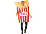 Smiffys - Costume Da Patatine Fritte Per Uomo/Donna Unisex SM3433 (Taglia Unica) (Rosso/Bianco)