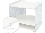 Supporto Per Stampante, Design A 3 Livelli, Spazio Di Archiviazione Regolabile, Bianco