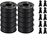 Filamento Per Stampante 3D, Abs Ecologico, Diametro 1,75 Mm, Abs Nero 10 Rotoli