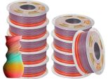 Filamento 3D, Alta Fluidità, Materiale Biodegradabile, Pla 10Rainbow01