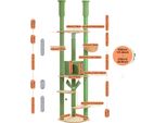 Albero Per Gatti, Altezza Regolabile, Design Multilivello, AMT0119GN, Xl