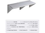 Scaffale In Acciaio Inox, Struttura Robusta, Installazione Senza Sforzo, 18 X 60 Pollici