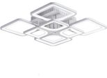 Lampada Da Soffitto, Dimmerabile All'infinito, Con Telecomando, Bianco 4+4, App Con Rc Dimmerabile