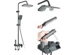 Set Di Rubinetteria Per Doccia, Doccia A Pioggia, Doccetta, Espositore Grigio Canna Di Fucile