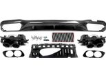 Diffusore Posteriore, Doppio Terminale Di Scarico, Compatibile Con Amg-Line, Look In Fibra Di Carbonio