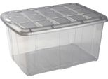 Organizzatore, Grande Capacità, Design Impilabile, Grigio Chiaro, 4 Scatole++Barato, Grigio Chiaro, 4 Scatole++Barato