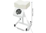 Sgabello Per Pedicure, Regolabile In Altezza, Struttura Stabile, Bianco