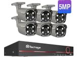 Sistema Di Telecamere Di Sorveglianza, Risoluzione 8MP, Audio Bidirezionale, 8CH 6Pcs 5MP Camera, Nessuno