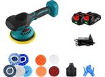 Lucidatrice Per Auto, Ruota Da 6 Pollici, Funzionamento A Batteria, Set Di 2 Batterie, Ue