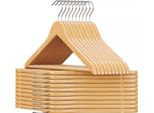 Appendiabiti In Legno, Gancio Rotante A 360°, Design Antiscivolo, Colore Naturale, 36 Appendini