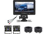 Monitor Per Auto, Display Lcd Da 7 Pollici, Design Impermeabile, Monitor Con 2 Telecamere, Monitor Con 2 Telecamere