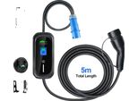 Caricabatterie Mobile Per Veicoli Elettrici, Potenza 7,2 Kw, Compatibile Con Veicoli Di Tipo 2, APP-7,2KW-5M, TYPE2